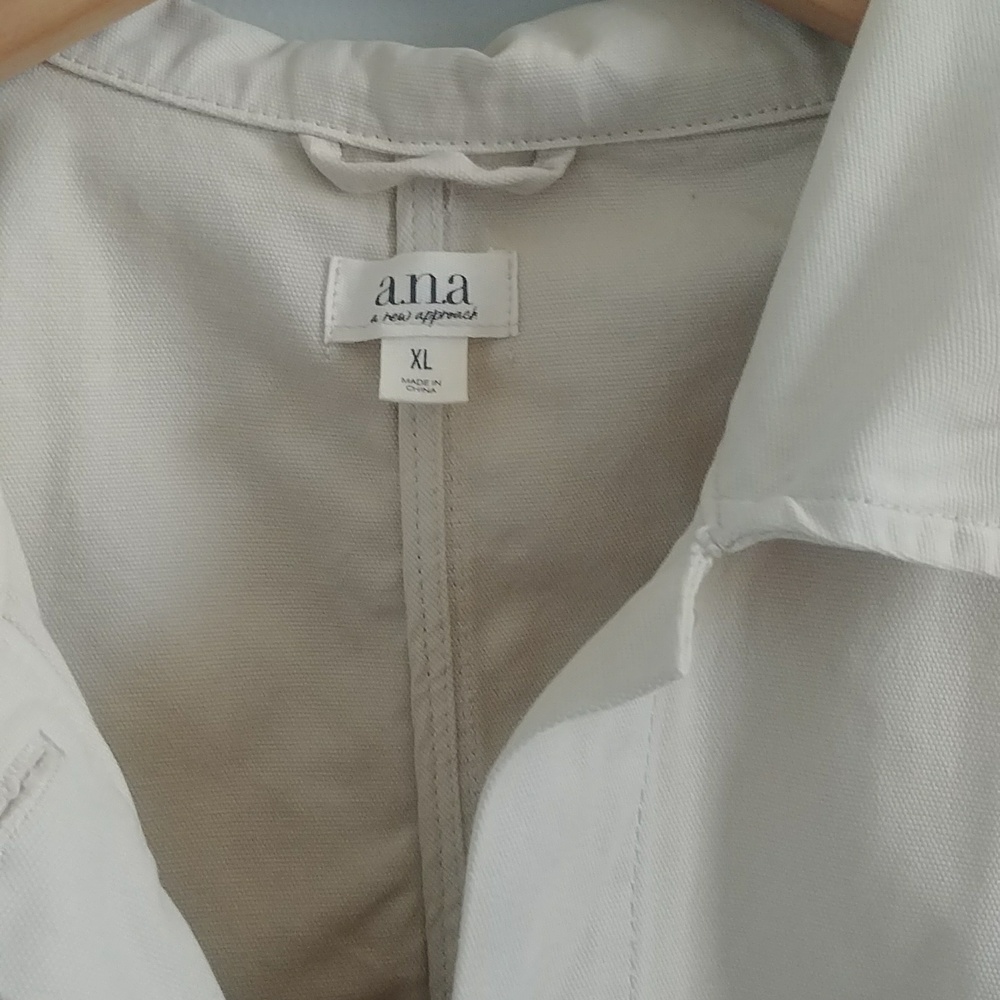A.N.A Cropped Button Front Tan Jacket - Picture 2 of 8